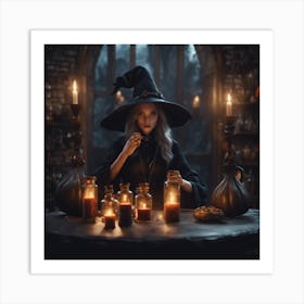 Witch In A Witch Hat 1 Art Print