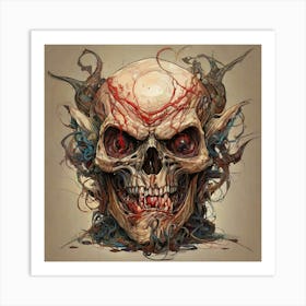 Skull Of Demons Art Print