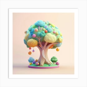 3d Tree Art Print