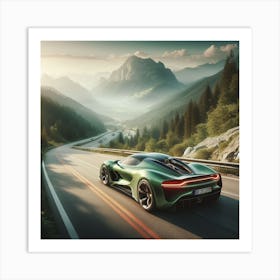 Aston Martin Supercar green Art Print