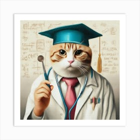 Doctor Cat 11 Art Print