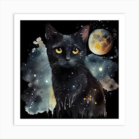 Galaxy Kitty Art Print (10) Art Print