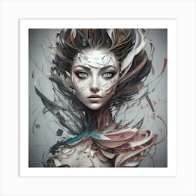 Abstract Girl (52) Art Print