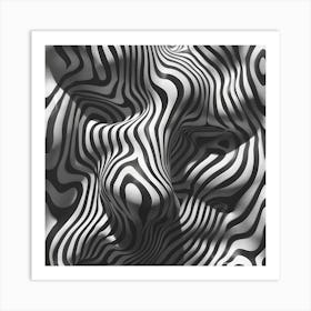 Abstract Zebra Art Print