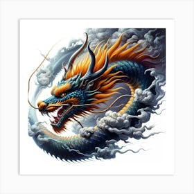 Dragon In The Clouds 1 Art Print