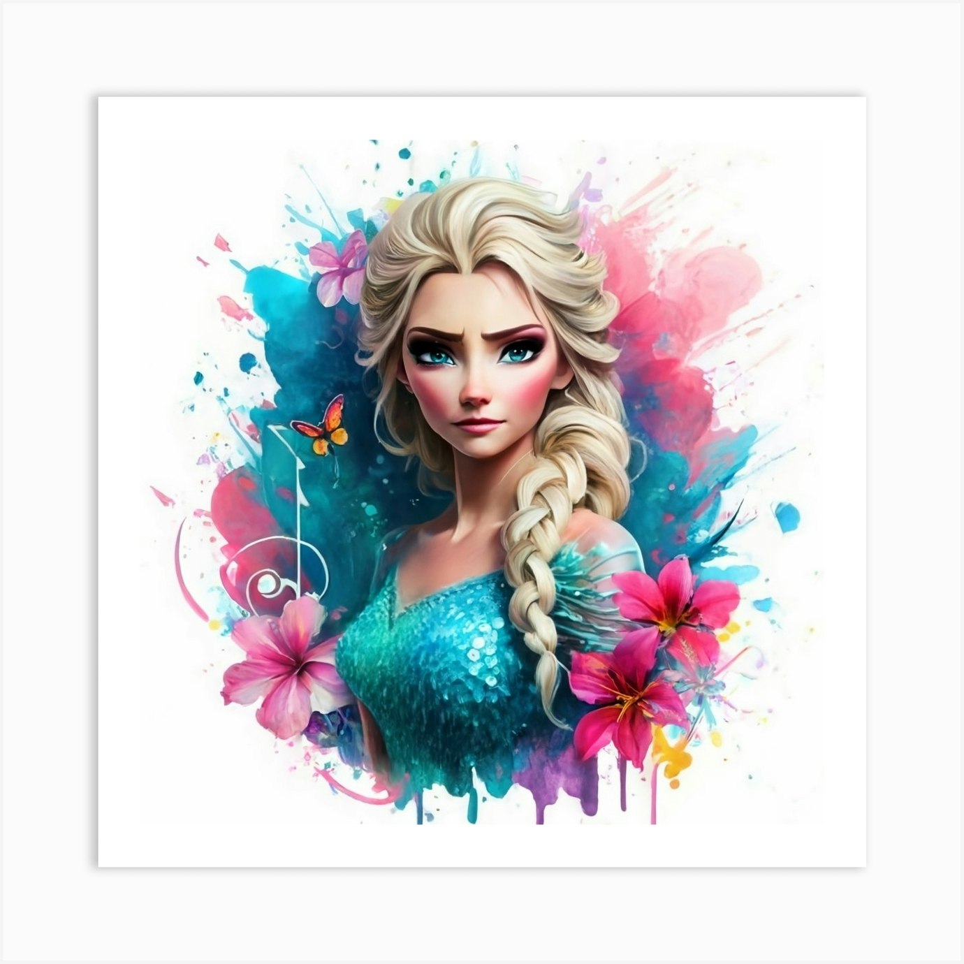 Canvas print Frozen - Elsa Blue  Fine Art Prints & Wall Decorations