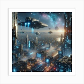 Futuristic Cityscape 7 Art Print