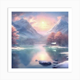 974170 Create A Serene Anime Landscape Featuring A Pictur Xl 1024 V1 0 Art Print