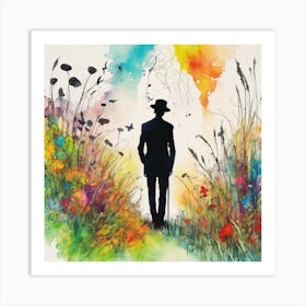 Man In Hat Art Print