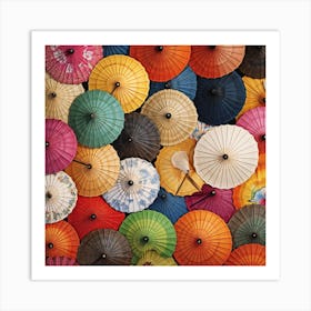 Colorful Umbrellas 6 Art Print