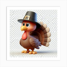 Thanksgiving Turkey Png Art Print