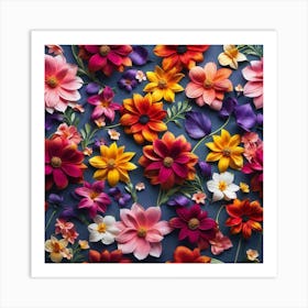 Colorful Flowers 7 Art Print