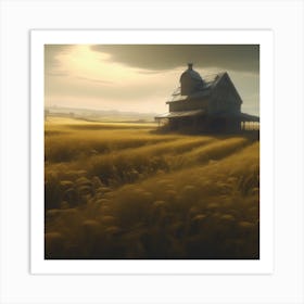 Barn In The Field 7 Art Print