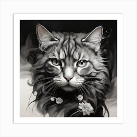 Cat Portrait 4 Art Print