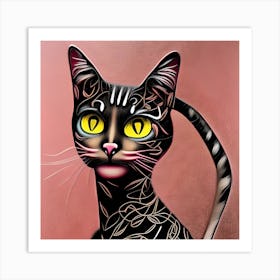 Elaborate Cat Art Print