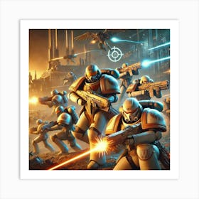 Battlefield Scene Role Converted Art Print