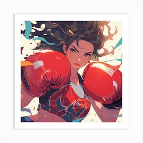 Boxing Girl 3 Art Print