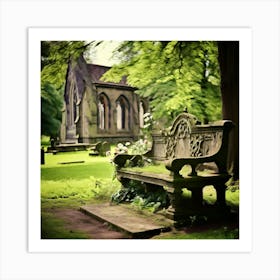 Remembrance Vintage Tomb Landmark Beautiful Plant Headstone Culture Old Architecture Rest (3) Art Print