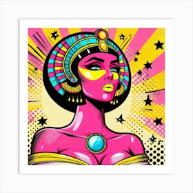 Pop Egyptian Lobna Radiant Art Print