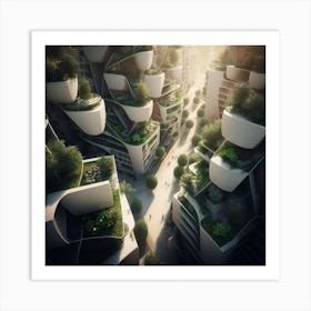 Futuristic Cityscape Art Print