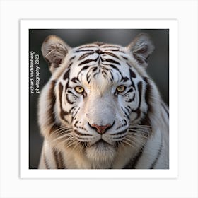 White Tiger Art Print