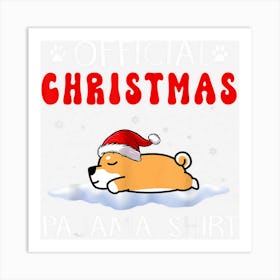 Shiba Inu Dog Official Christmas Pajama Puppy Funny Xmas Art Print