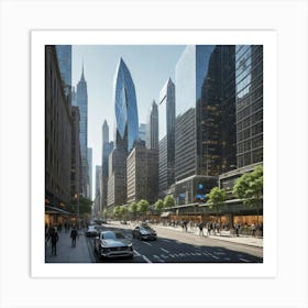 New York City Street Scene Art Print