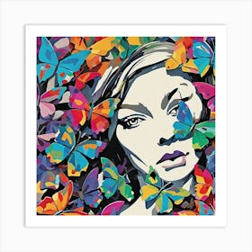 Butterfly Girl 1 Art Print