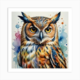 Owl Painting Art Print