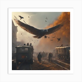 Eagle In Flight Art Print