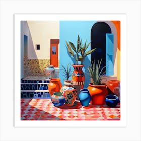 Moroccan Pots and Archway 1 Art Print