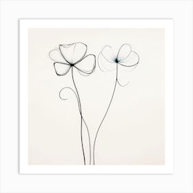 Two Flowers Art Print