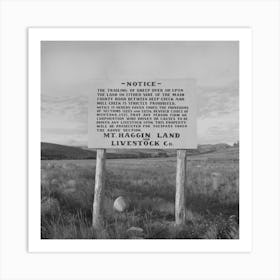 Silverbow County, Montana, Sign By Russell Lee Art Print