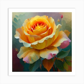 Yellow Rose Art Print