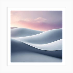 Sand Dunes At Sunset Art Print