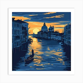 A Venice With Grand Canal Vector Design Illustra 1720474889 1 Art Print