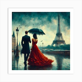 Paris In The Rain 8 Art Print