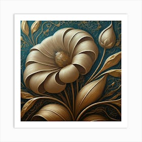 Golden Flower Art Print