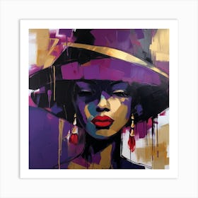 Woman In A Hat 21 Art Print