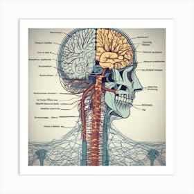 Anatomy Of The Human Head Art Print