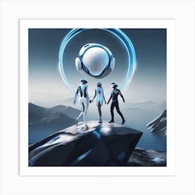 Futurists In Space 1 Art Print