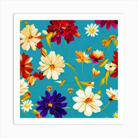 Dahlias Art Print