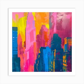 Abstract Travel Collection New York City Usa 4 Art Print