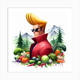 Johnny Bravo 2 Art Print