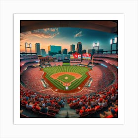 Summer Majesty At Busch A Cardinals Evening Symphony Art Print