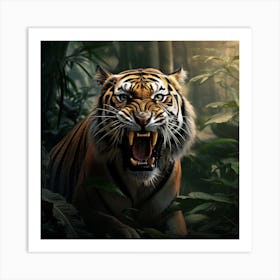 Tiger In The Jungle 4 Art Print