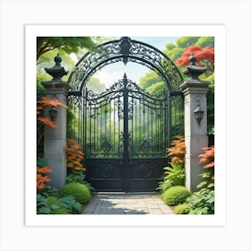 Gate To The Garden 3 Art Print