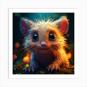 Firefly Whimsical Photorealistic Creature Full Of Playful Charm 60104 (3) Art Print