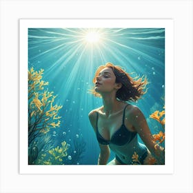 Swimming Art Print (2) Art Print