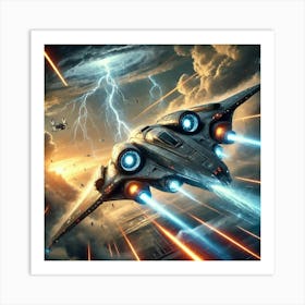 Lightningstrike Corvette Art Print